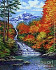 David Lloyd Glover Deep Falls in Autumn painting